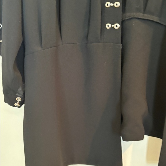 Alberto Makali Black Grommet Sophisticated Classy Open Cardigan Size Medium - Picture 7 of 10